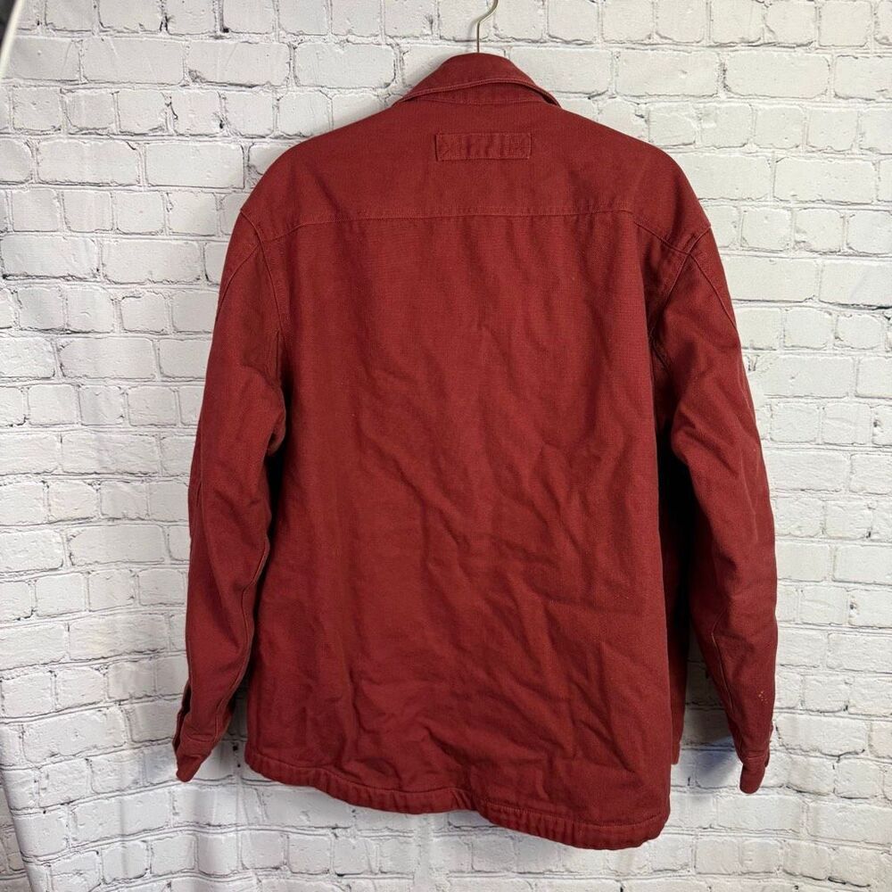 Duluth Trading Co. Men's Fleece Lined Red Clay Canvas Chore Barn Jacket Snap L - Picture 5 of 8